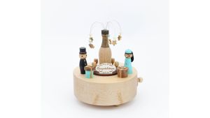 Oh My Darling Clementine Couple Wooderful Life Collectible Handmade Wooden Music Box (Champagne)