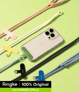 Ringke Holder Link Flow Adjustable Shoulder Y-Type Strap with Patch Universal Detachable Cell Phone Crossbody Neck Lanyard for Universal Smartphone Case and more