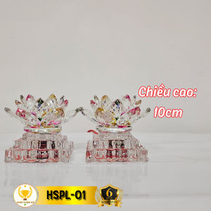 Đèn Bàn Thờ Hoa Sen Pha Lê Cao Cấp Có Led 7 Màu CHÂN THIỆN MỸ Đồ Thờ Cúng Gia Tiên Trang Trí Bàn Thờ Phật