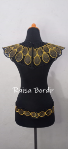 Renda Bordir Setelan Aksesoris Tari Motif Merak