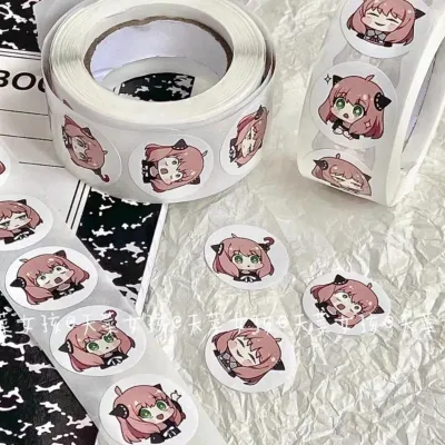 STICKER cuộn 500 cái dể thương sticker dán niêm phong Sticker Dán Trang trí sổ tay