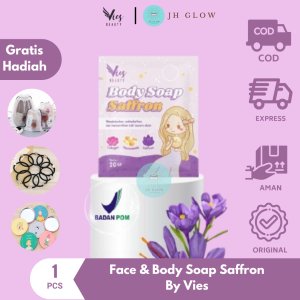 (Gratis Bonus) Sabun Safron Badan & Wajah By Vies Beauty 20 gr dengan Collagen