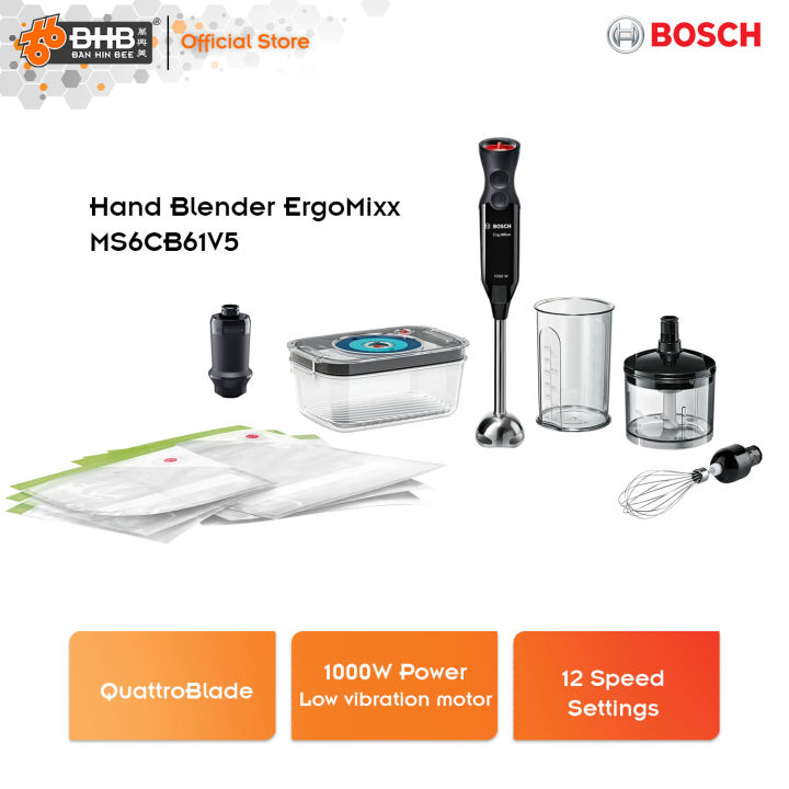 Bosch MS6CB61V5 Hand Blender ErgoMixx with Fresh Vacuum System / 12
