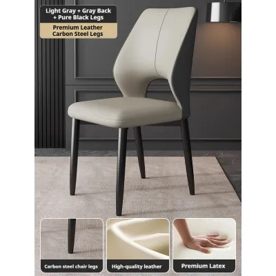 LULU Dining Chair Home Dining Table Backrest Chair Italian Light Luxury High Grade Chair Modern Minimalist Restaurant Stool Ergonomic Chair For Home Dining Room Living Room Use