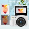 【KiTBEEZ KP-2】 Digital Camera 64MP WiFi Digital Camera 4K 18X Digital Zoom 180° Flip Screen Selfile Vlog Video Recorder YouTube. 