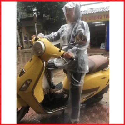 ÁO MƯA BỘ ÁO MƯA TRẮNG TRONG SUỐT SIÊU DAI
