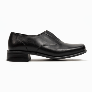 Sepatu Pantofel Wanita Heels Formal Kulit  Untuk Kerja Kantor Katryn V012 Hitam