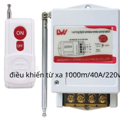 Công Tắc Điều Khiển Từ Xa 1000M LW 40A/220V điều khiển các thiết bị điện máy bơm bóng đèn công suất lớn