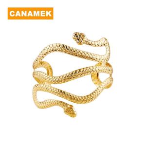 【CANAMEK】 Open Snake Upper Arm Bangle Bracelet Adjustable Arm Cuff Bangle Bracelets for Women Fashion Jewelry