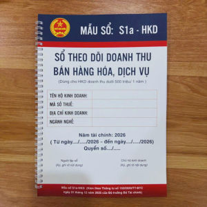 Sổ S1a / S2a - HKD 2026 Sổ Theo Dõi Doanh Thu Bán Hàng Hóa Dịch Vụ Cho Hộ Kinh Doanh Cá Nhân Kinh Doanh 2026