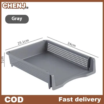 CHENJ 1 3 cái có thể tháo rời nhựa văn phòng tập tin thư mục đứng nhiều lớp máy tính để bàn lưu trữ ra bàn tổ chức hộp tài liệu chủ