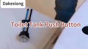 38mm/1.5 inch Toilet Tank Button Toilet Button Flush Button Replacement with Thread Diameter Dual Push Flushing Toilet Button Lengthen to 7.87inch/20cm
