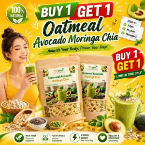 BUY 1 GET 1 Oatmeal Avocado Moringa Chia Mix 250g | Healthy Breakfast Superfood High Fiber Drink