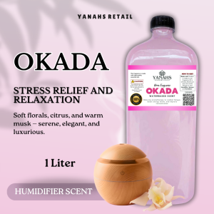 Yanahs Retail OKADA 1L Water-Based Essential Oil for Humidifier & Air Freshener - Stress Relief Relaxation Scent