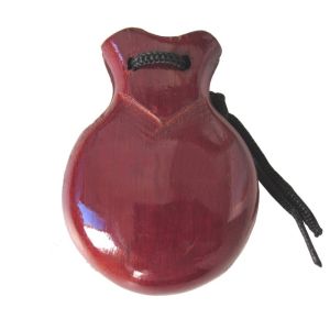OKDEALS Traditional Design Wood Castanets Orff Percussion with String Wooden Clapper Classic Hardwood Percussion Castanets Music Class