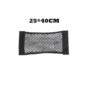 Magic Tape Car Trunk Elastic Mesh Net Pocket Storage Double-Layer Bag Interior Back Seat Magic Sticking Pocket Organizer