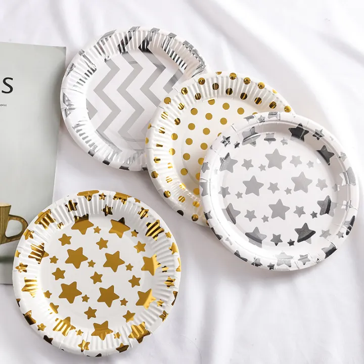 SG%2010PCS%20Gold%20Silver%20Dot%20Disposable%20Paper%20Cups%20and%20Plates%20Set%20for%20Birthday%20Party%20-%20Image%203