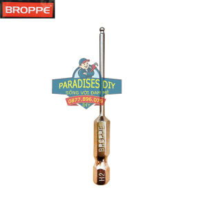 Lục giác đầu bi. Mũi vít lục giác đầu bi bóng đầy đủ kích thước cho khoan pin điện hãng BROPPE cao cấp
