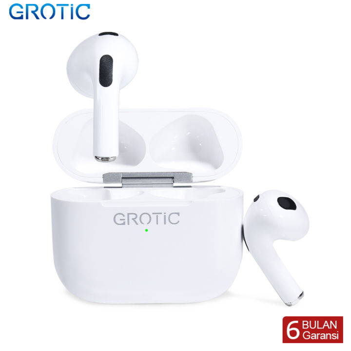 GROTIC Earphone Headset Bluetooth True Wireless Stereo Semi-In-Ear TWS  Earbuds Airpro4 Bergaransi Lazada Indonesia