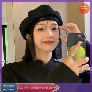 Graceful Solid Color Women Berets Korean Fashion Retro Octagonal Hat Elegant Lady Artist Painter Cap Newsboy Beanie Bonnet