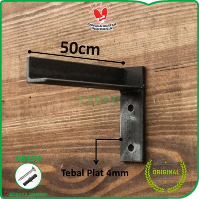 Besi siku L penyangga papan ambalan