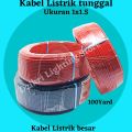 kabel tunggal kabel arde ukuran 1x1.5 100y merah dan hitam kabel listrik besar 50 yard. 