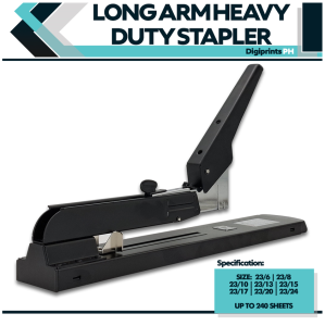 Digiprints PH - Heavy Duty Long Arm Stapler for School & Office - 240 Sheets Capacity