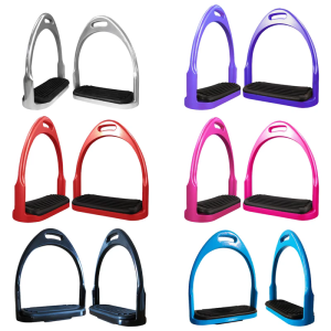 ไม้โกลนม้า1คู่สำหรับผู้ที่ชื่นชอบม้าเป็นแผ่นยางเพื่อความปลอดภัย