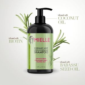 Mielle Organic Rosemary Mint Strengthening with Biotin Shampoo 355mL Activate And Nourish Hair Folli