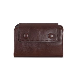 DYJKOUG Multi-Card Slot Leather Korean Wallet Compact Soft Card Holder Vintage Solid Color Coin Purse Youth