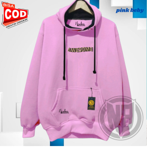 Jacket Hoodie Sweater Pull Over Pria Bahan Katun Fleece Warna Cream Best Seller COD Hudi Suiter Cowok/Cewek Oversize Ukuran Jumbo High Quality Premium Brand Local NEWBIE