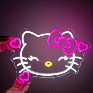 ป้ายไฟ ป้ายไฟร้าน ป้ายไฟตัวอักษร ป้ายไฟวิ่ง ป้ายไฟตกแต่งผนัง ป้ายไฟled ป้ายไฟOPEN รูปคิตตี้