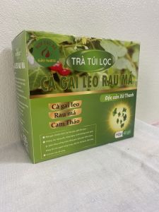 Hộp 40 gói trà cà gai leo rau má túi lọc trà túi lọc cà gai leo thanh nhiệt giải độc gan mát gan men gan cao gan nhiễm mỡ