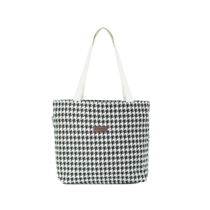 Pamole Tas Tote Bag Wanita Resleting Bahan Kanvas - Kina Series