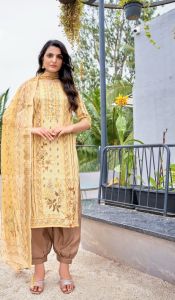 [Ready SG Stock] Soft Masline Digital Print Punjabi Suit With Inner-Afghani Pants-Dupatta 3 Pcs Set- Indian Dresses