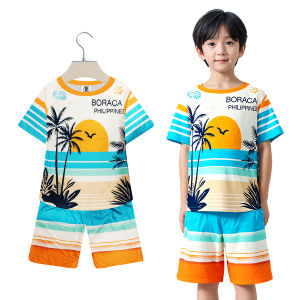 Boys T-shirt+Shorts Kids Sets Terno for Lalaki Children Oversized Casual Child Shirts Boy #UB034