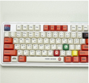 ZIFRIEND 123 Keys General Mario Theme Keycap PBT Customized Mechanical Keyboard Keycaps Full Blackout Gift