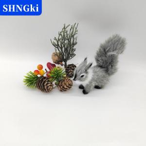 [COD] 🔥🔥🔥SHNGki 1pcs Miniatures Plush mô phỏng sóc đồ trang trí mini nhân tạo sóc bức tượng nhỏ động vật giả trang trí bàn Giáng sinh