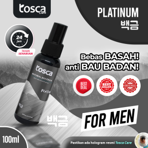 TOSCA Natural Deodorant Spray 100ml Platinum deodorant tawas pria