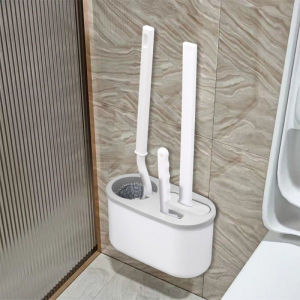 ชุดแปรงห้องน้ำ SET แขวนผนัง 3pcs แปรงทำความสะอาดห้องน้ำ Toilet Cleaning Brush
