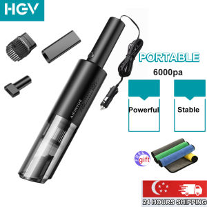 HGV Portable Mini Car Vacuum Cleaner 6000pa Super Suction Handheld Vacuum Cleaner Dry and Wet 120W Car cleaner for Car Office Home