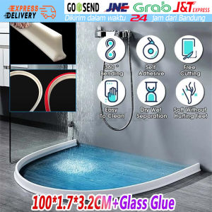 Pembatas Air Flexible Bahan Silikon Anti Slip Ukuran 1m Untuk Dapur / Kamar Mandi Washtafel