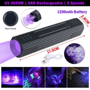 365nm UV light lamp ultraviolet light for money Pet Urine Stains Detector Cat Moss Tinea Light UV Flashlight Rechargeable Blacklight flashlight mini led Torch Light Inspection detection Lamp super bright UV lamp portable light