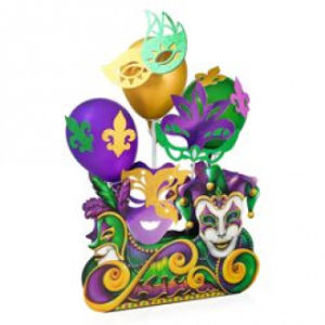 Purple Green Gold Mardi Gras  Table Centerpiece Decor Masuerade Carnival New Orleans  Fat Tuesday Party Supplies
