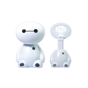 Lampu Meja Belajar Model Kartun Baymax 12 LED Cahaya Putih Portable