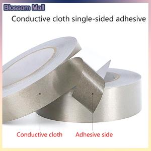 [Blossom] 20 Meter Conductive Fabric Cloth Tape 5mm~20mm Width Single-Sided Laptop Cellphone LCD EMI Shielding Adhesive Tape Insulating Electromagnetic Waveguide Electrical Cloth Tape