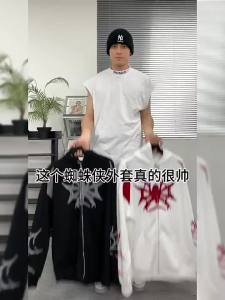 Quảng Đông M♢YOUTANG Áo Khoác Hoodie Dáng Rộng Mỏng Có Khóa Kéo In Hình Người Nhện Phong Cách Đường Phố Mỹ Thời Trang Xuân Thu Cho Nam Và Nữ3/22