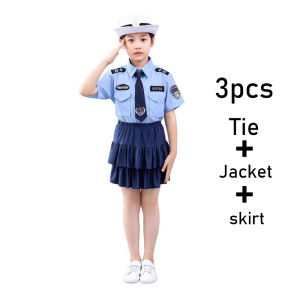 [H INHANNA]Kostum Polis Kanak-KanakKostum Main Peranan  Budak Lelaki Polis Polis Khas Pakaian Persembahan Polis Trafik Kecil Tadika