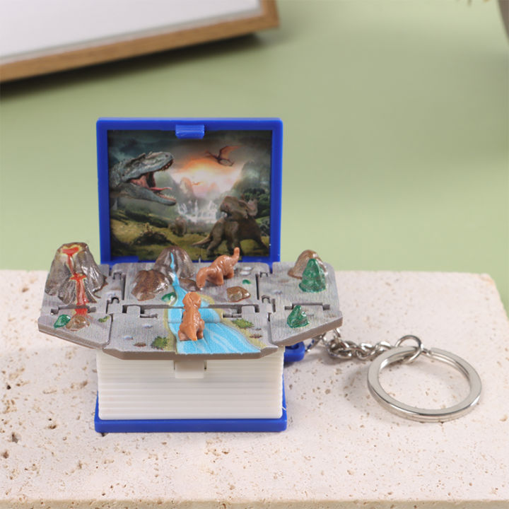 Zau 3d Magic Castle Mystery World Foldable Book Keychain Pop Up Finger