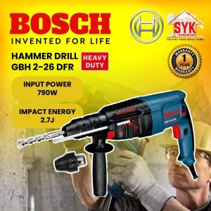 SYK Bosch GBH 2-26 DFR Corded Professional Rotary Hammer Power Tools Penukul Berputar Elektrik - 061125476C
